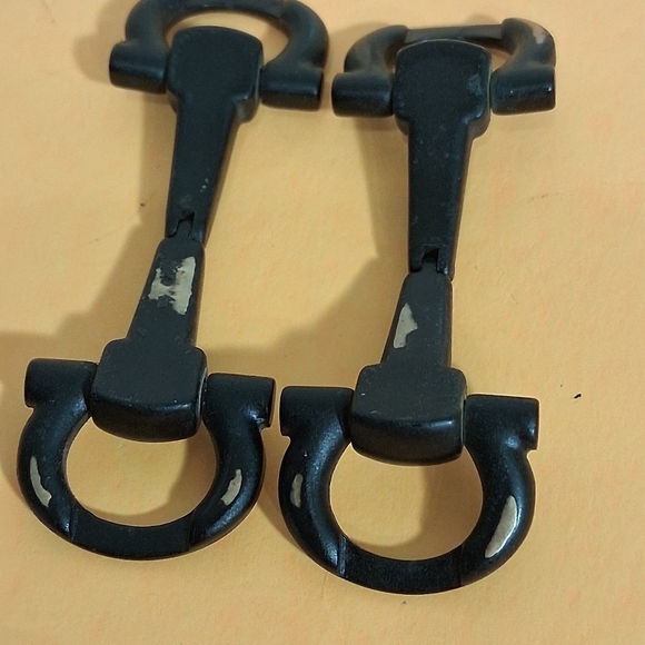 SALVATORE FERRAGAMO replacement gancini lot of 2 Black - Picture 12 of 13